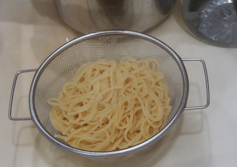 ザルにあげて完成